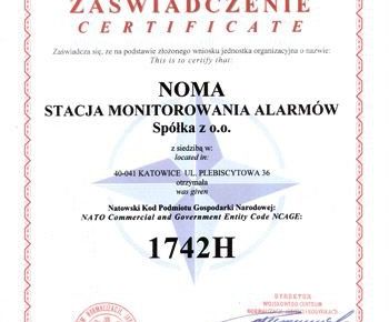 Certyfikat Natowskiego Kodu Gospodarki Narodowej